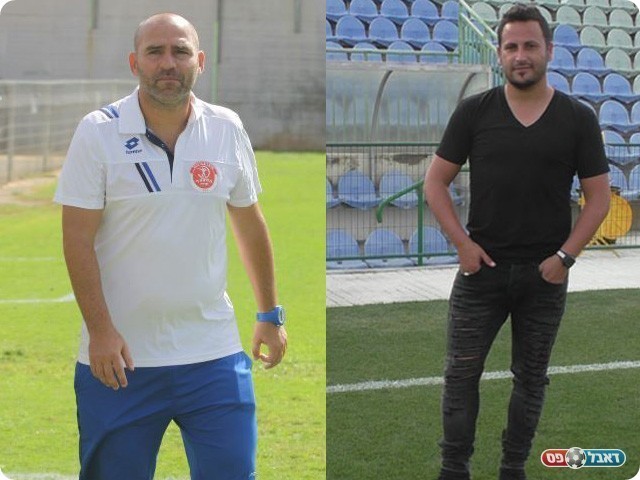 מומו ניסטל (משמאל) ואוהד בוזגלו. שני המאמנים הטובים ביותר בליגה א' (שלומי גבאי ושקד מורג)